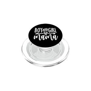 Garçon et Fille Mama Mom of Two Mommy Mother's Day Women PopSockets PopGrip pour MagSafe