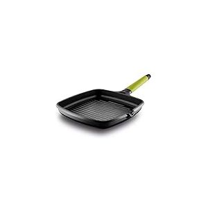 Castey F3-IG27 PO&Ecirc;LE Carre Grill Induction 27 x 27 CM avec Manche Amovible, Fonte, Kiwi