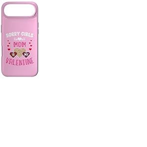 Sorry Girls Mommy is My Valentine C&oelig;urs l&eacute;opard et Plaid Coque pour iPhone Air