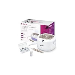 Beurer MP 200 StudioNails Pro station de manucure/pédicure 3 en 1, fraise à ongles électrique avec lampe UV/LED & aspirateur de poussière, pour les ongles en gel et en acrylique, 9 accessoires