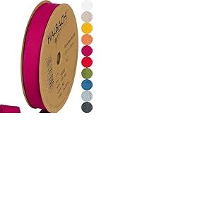 Halbach Seidenb&auml;nder 24500 - Ruban en coton - 20 mm x m - Pour travaux manuels, couture - Vendu au m&egrave;tre - Ruban en tissu pour d&eacute;corations - Ruban tiss&eacute; 100% coton - Pour bricolage et couture -