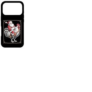 Coq Chapeau de P&egrave;re No&euml;l r&eacute;tro Motif Poulet Coque pour iPhone 17 Pro