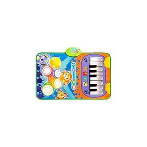 Playgro Rhythm and Jam Melody Mat, Tapis Musical Rhythm and Jam – Tapis d’Éveil Interactif avec Sons de Piano, Batterie, Violon, Trompette et Accordéon