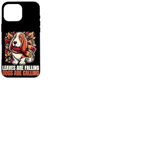 Les Feuilles d'automne et d'automne de Basset Hound Tombent, Les Chiens appellent Coque pour iPhone 16 Pro Max