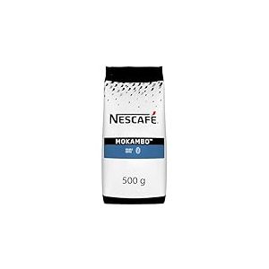 NESCAFÉ Mokambo - Café Soluble - A Dominante Robusta - Café Goût Intense et Savoureux - Fabriqué en France - Café en Poudre - Approvisionnement 100% plus Responsable - Sachet de 500g