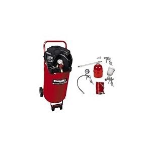 Einhell Compresseur TE-AC 270/50/10 (Puissance moteur 1800W, Capacité de la cuve : 50 L, Cuve garantie 10 ans contre la corrosion, Pied amortisseur de vibrations) + Kit 13 accessoires