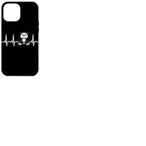 Panda Heartbeat Panda EKG Heart Idée amusante pour les amateurs de panda Coque pour iPhone 12 Pro Max