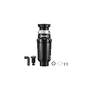 VEVOR JW-301 Broyeur à Déchets Évier de Cuisine, Noir