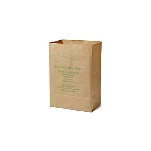La Cordeline CJN29 Lot 10 Sacs à Déchets Verts Papier Kraft 125L Naturel