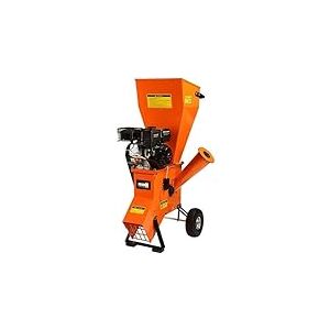 FEIDER - Broyeur à Végétaux Thermique 212 cm³ - Diamètre de Coupe Max. 4,9 cm - Moteur 4 Temps - Roues de Transport - Démarrage Manuel avec Lanceur - Idéal Coupe de Bois et Branchages Verts - FBT220