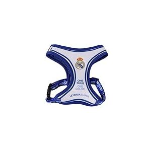Harnais pour Chien Real Madrid Taille XS avec &eacute;cusson Officiel brod&eacute; et Ajustement Parfait. Accessoire Robuste et Confortable pour Chiens de Taille Moyenne
