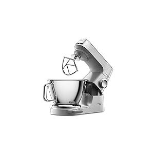 Kenwood Titanium Chef Baker KVC85.004SI Robot Patissier avec Balance Intégrée, Inclus Ensemble Pâtisserie 3 Pièces, Bol de Mélange de 5L et 3.5L, Régulateur de Vitesse Progressif, 1200W, Argenté