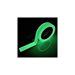 SeKi Ruban adh&eacute;sif fluorescent auto-luminescent 15 mm x 10 m - Ruban de marquage lumineux dans le noir - Ruban r&eacute;fl&eacute;chissant phosphore autocollant