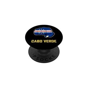 Drapeau Cap-Vert, drapeau du Cap-Vert, drapeau du Cap-Vert. PopSockets PopGrip Adhésif