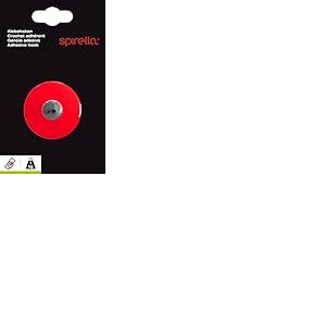 Spirella - Crochet Mural Serviette BOWL - ABS Chrom&eacute; Durable - Design &Eacute;l&eacute;gant et Moderne - Fixation Murale Pratique pour Serviettes - Rouge et Argent