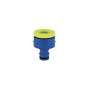 Tatay Nez de Robinet Femelle 3/4" - 1/2" Top Line, Connecteur Universel pour Tuyau d'Arrosage, Protection Solaire, Installation Facile, Bleu