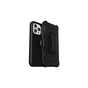 OtterBox Defender Series Coque pour iPhone 14 Pro Max (Uniquement) – Noire, Robuste et Durable, avec Protection des Ports, Comprend Une béquille à Clip Holster