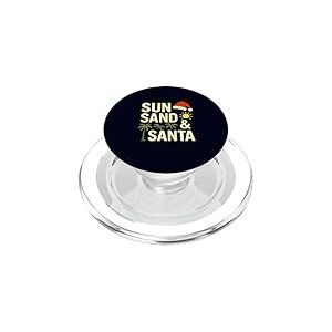 No&euml;l en Juillet Soleil Sable Santa Tropical Beach Vacances Vacances PopSockets PopGrip pour MagSafe