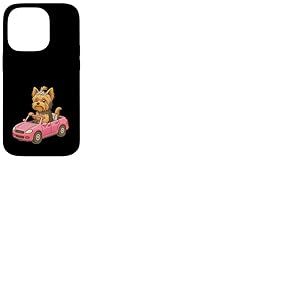 Yorkshire Terrier Jouet de Conduite Voiture &ndash; Chien dr&ocirc;le Maman Papa Coque pour iPhone 14 Pro