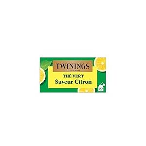 Twinings - Th&eacute; Vert saveur Citron - 27 Sachets - &agrave; D&eacute;guster Chaud ou Froid