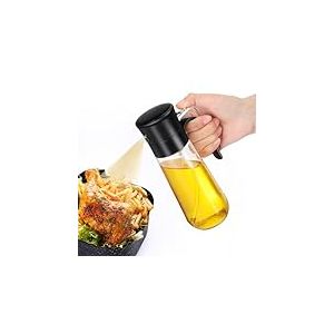Euqvunn Spray Huile Cuisine, Vaporisateur Huile [Jet Fin & Filtre Anti-Colmatage] Pulvérisateur Huile Cuisine Accessoires Bouteille Huile, Airfryer, Barbecue, Salade, Huile/Vinaigre/Sauce, 280 ml