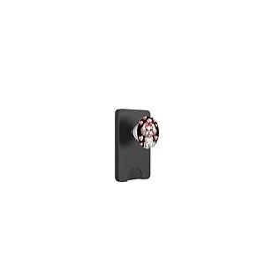 Adorable Fluffy Puppy with Pink Bow Cartoon Animal Lovers PopSockets PopWallet pour MagSafe