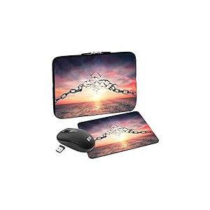 PEDEA Design Pochette Ordinateur, Étui de Protection pour Ordinateur Portable jusqu'à 13,3'' Motif Carte Mondiale Marron