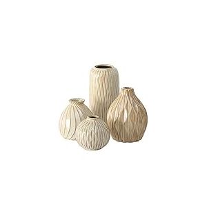 Boltze Zalina 1006089 Lot de 4 vases en céramique pour Fleurs séchées Hauteur 9-15 cm