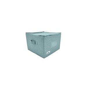 Ordinett Bo&icirc;te de rangement &agrave; fermeture &eacute;clair carr&eacute;e Mint | Vert sauge | 30,5x30,5x20 cm | Pliable | Fermeture &agrave; glissi&egrave;re | Deux poign&eacute;es lat&eacute;rales