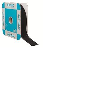 VELCRO Rouleau double face de marque ONE-WRAP | 14,6 m x 3,8 cm | Sangles &agrave; couper &agrave; la longueur d&eacute;sir&eacute;e | Attaches de regroupement se fixent &agrave; elles-m&ecirc;mes pour un maintien s&ucirc;r, noir (91881)