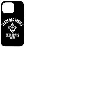 Place de Vosges Le Marais Paris Fleur de Lis vieilli Coque pour iPhone 16 Pro