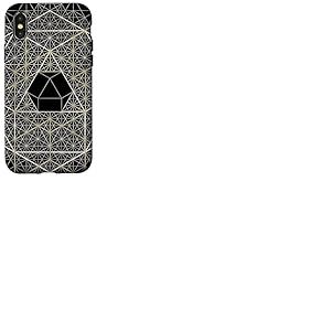 Géométrie sacrée Octaèdre Hexagone Géométrique Hexagone Coque pour iPhone X/XS