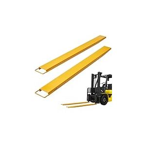 VEVOR Rallonges de Fourches &agrave; Palette 1820x140 mm Extensions de Fourche pour Chariot &Eacute;l&eacute;vateur Industriel 1 Paire Acier au Carbone Robuste pour D&eacute;placer et Transporter Charges Volumineux Lourds, Jaune