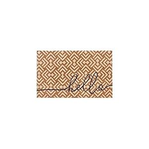 HANSE Home Paillasson en Coco pour l'intérieur - 45 x 75 cm - Tapis d'extérieur - Paillasson en Coco - Design Welcome - Résistant aux intempéries - Antidérapant - pour entrée et extérieur protégé -