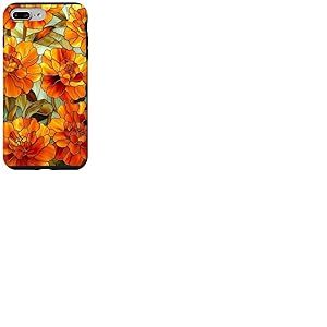 Marigold Fleur de Naissance Octobre Fleur Colorée Orange Coque pour iPhone 7 Plus/8 Plus