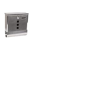 ARREGUI Chance E7007 Bo&icirc;te aux Lettres Individuelle en Acier Inoxydable avec Porte-journaux, Taille M (Format A4), Bo&icirc;te aux Lettres avec Serrure Couverte, Porte-Carte et Porte-journaux, INOX