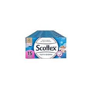 Scottex Scottex Box Tous les Jours, 15 boîtes de 140 Veline – 3673 g