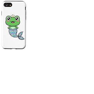 Mignon Grenouille sir&egrave;ne Kawaii Prince Couronne Pastel Queue Coque pour iPhone SE (2020) / 7/8