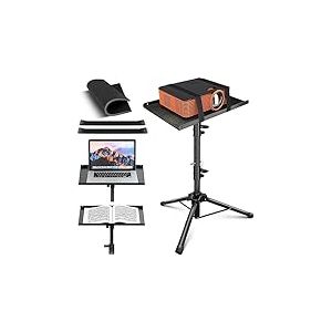 CAHAYA Trépied de projecteur avec roulettes Support Universel pour Ordinateur Portable Support DJ Multifonctionnel avec Hauteur réglable (Trépied Ordinaire)