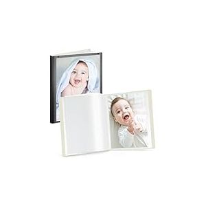 CRANBURY Lot de 2 petits livres d'images pour photos de 12,7 x 17,8 cm &ndash; Classeur de portfolio d'art, couverture personnalisable, 24 pages pouvant contenir 48 photos, dossier de pr&eacute;sentation d'art