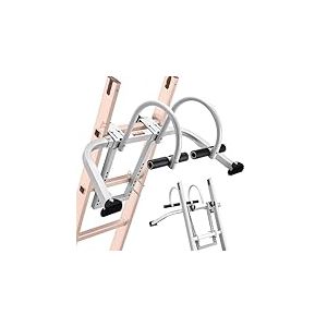 VEVOR Stabilisateur d'&Eacute;chelle de Toit 2 en 1 en Acier au Carbone, avec Accessoires, Barre, Poign&eacute;e, Capacit&eacute; de Charge 150 kg, Compatible avec Diff&eacute;rentes Formes d'&Eacute;chelles pour Goutti&egrave;re de Toit
