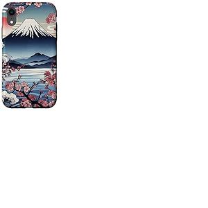 Arbre Japonais Sakura Garden Geisha Mount Fuji Cherry Blossom Tree Coque pour iPhone XR