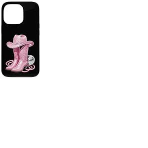 Bottes de Cowgirl Roses avec Strass et Boule Miroir pour Femmes et Filles Coque pour iPhone 13 Pro