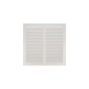 Amig - Grille de ventilation carr&eacute;e en Aluminium avec moustiquaire | Grilles d'a&eacute;ration pour sortie d'air | Id&eacute;al pour plafond de cuisine et salle de bain | Dimensions : 300 x 300 mm | Couleur: Blanc.