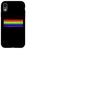Pride Month Simple LGBT Rainbow Flag Coque pour iPhone XR
