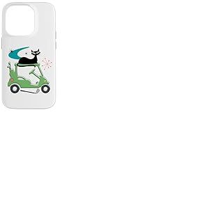 Midcentury Cat Golf Cart Retro Golfer Atomic Inspired Era Coque pour iPhone 14 Pro