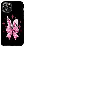 Oreilles de lapin avec nœud rose Coque pour iPhone 11 Pro