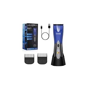 BarberBoss tondeuse corps homme, tondeuse intime homme, Rasoir corporel rechargeable pour l&rsquo;aine et les poils pubiens, outil toilettage doux avec verrou voyage, tondeuse &eacute;tanche pour zones sensibles