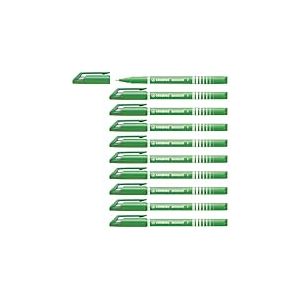 Stylo feutre pointe fine - STABILO SENSOR - Lot de 10 stylos-feutres - pointe 0,3 mm - Vert clair