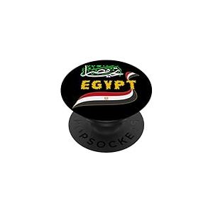 Drapeau égyptien, drapeau de l'Égypte, drapeau égyptien. PopSockets PopGrip Adhésif